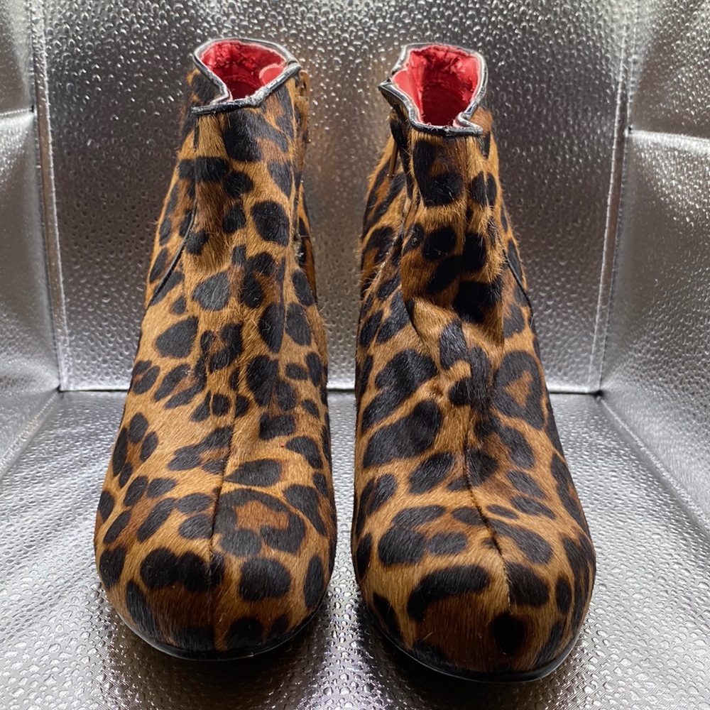 Nine West Leopard Fur Booties